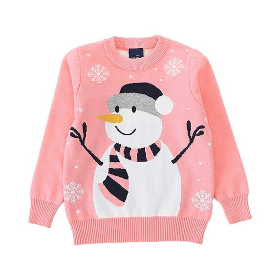 Posijego Toddler Baby Ugly Christmas Sweater Long Sleeve Crew Neck Cute Knit Sweater Pullover Top Girls Boys