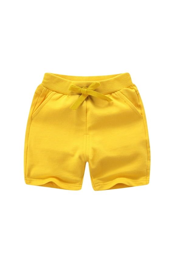 Toddler Boys Girls Jogger Shorts Drawstring Elastic Waist Cotton Shorts Kids Summer Active Shorts