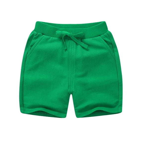 Posijego Toddler Boys Girls Jogger Shorts Drawstring Elastic Waist Cotton Shorts Kids Summer Active Shorts
