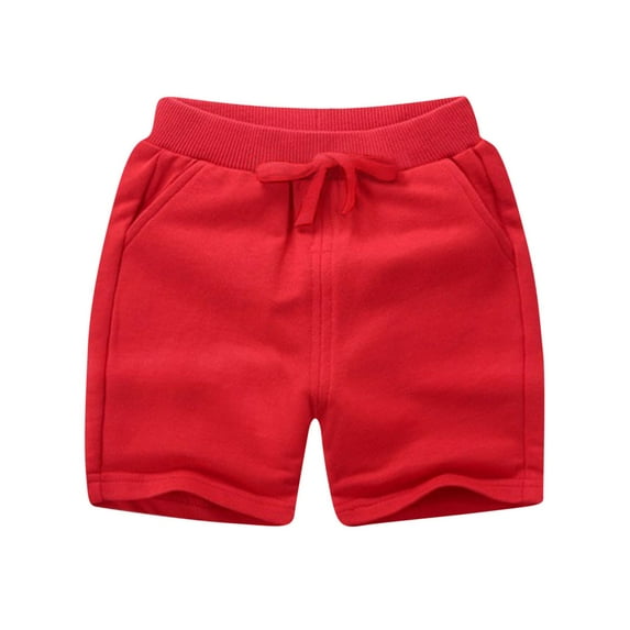 Posijego Toddler Boys Girls Jogger Shorts Drawstring Elastic Waist Cotton Shorts Kids Summer Active Shorts