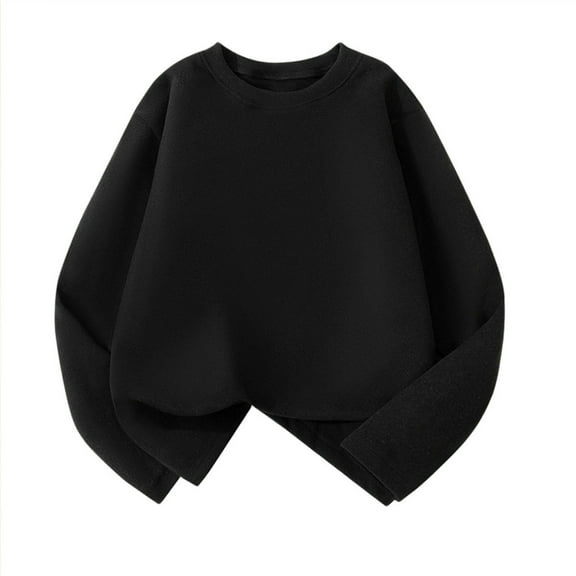 Posijego Toddler Boys T-Shirts Thermal Tops Crew Neck Long Sleeve Solid Color Basic Tee Shirt Soft Tops