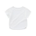 thumbnail image 1 of Posijego Toddler Cotton Short Sleeve Shirts Plain Basic Tee Tops Kids Boys Girls Summer T-Shirts Solid Color, 1 of 7