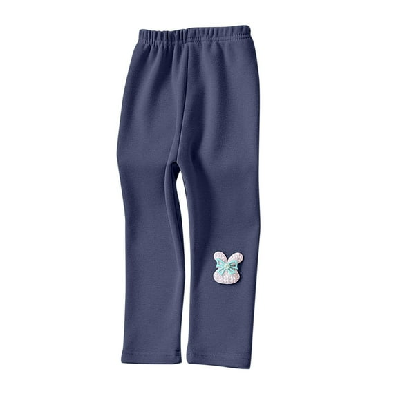 Posijego Toddler Girl Warm Leggings for Little Girls Elastic Waist Full Length Leggings Kids Warm Tights Pants