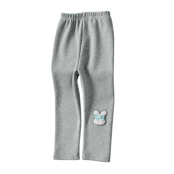 Posijego Toddler Girl Warm Leggings for Little Girls Elastic Waist Full Length Leggings Kids Warm Tights Pants