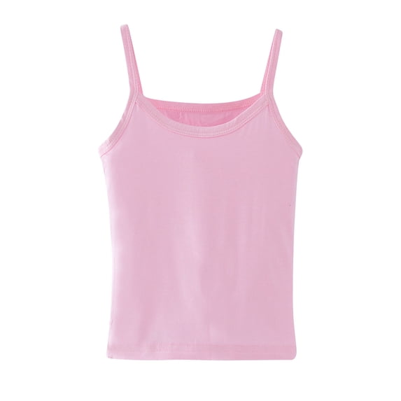 Posijego Toddler Girls Camisole Tops Spaghetti Strap Cotton Undershirts Summer Dance Camis Sleeveless Tank Tees