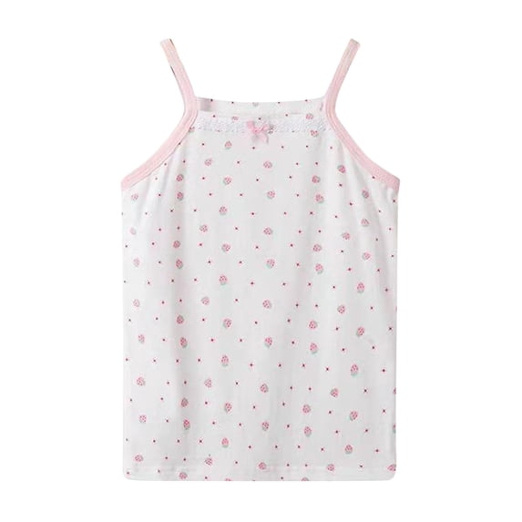 Posijego Toddler Girls Camisole Tops for Little Girls Cotton Tank Tops Dance Camis Summer Cute Undershirts