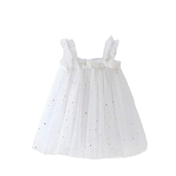 Posijego Toddler Girls Christmas Dresses Little Girls Cute Sleeveless Layered Tulle Dresses Princess Party