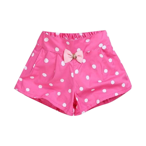 Posijego Toddler Girls Cute Shorts Bow Front High Waist Printed Summer Casual Shorts 2-13 Years