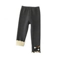 thumbnail image 1 of Posijego Toddler Girls Fleece Lined Leggings Warm Cotton Thick Basic Full Length Bottom Tights Pants for Kids, 1 of 7