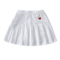 Posijego Toddler Girls Pleated Skirts Elastic Waist Flared Mini Skirt Little Girl School Uniform Skirt Size 3-9t