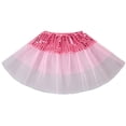 thumbnail image 1 of Posijego Toddler Girls Tulle Short Skirt Glitter Sequins Skirts for Kids Girls Dance Performance Skirts, 1 of 3