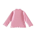 thumbnail image 1 of Posijego Toddler Kids Baby Girls Ribbed Long Sleeve Shirt Mock Turtleneck Basic Tee Top Little Girl Fall Winter, 1 of 2