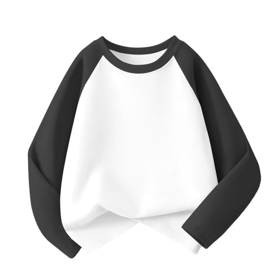 Posijego Toddler Long Sleeve Shirts Boys Girls Casual T-Shirts Kids Crew Neck Basic Bottom Tee Tops