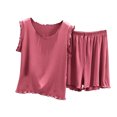 thumbnail image 1 of Posijego Two Piece Pj Set for Women Ribbed Tank Tops Lounge Shorts Womens Pajama Sets Sleepwear, 1 of 3