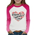 thumbnail image 1 of Posijego Valentines Day Shirts for Kids Girls Long Sleeve Tee Cute Graphic T-Shirts Spring Basic Tee Undershirts Tops, 1 of 9