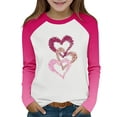 thumbnail image 1 of Posijego Valentines Day Shirts for Kids Girls Long Sleeve Tee Cute Graphic T-Shirts Spring Basic Tee Undershirts Tops, 1 of 9