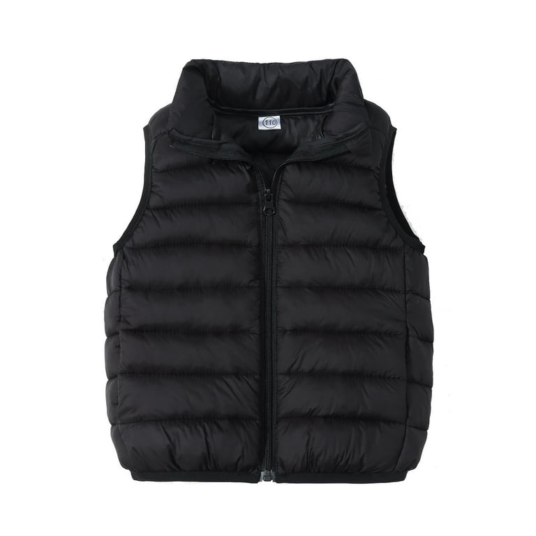Girls black puffer vest cheap