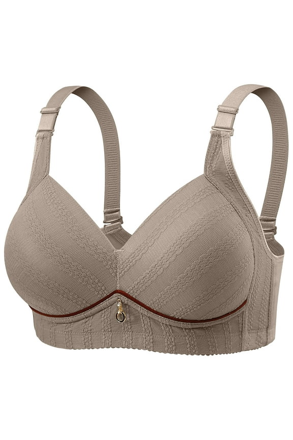 Wireless Bra for Women Thin Padded Everyday Bra Full Coverage Breathable Push-Up Bra for Women