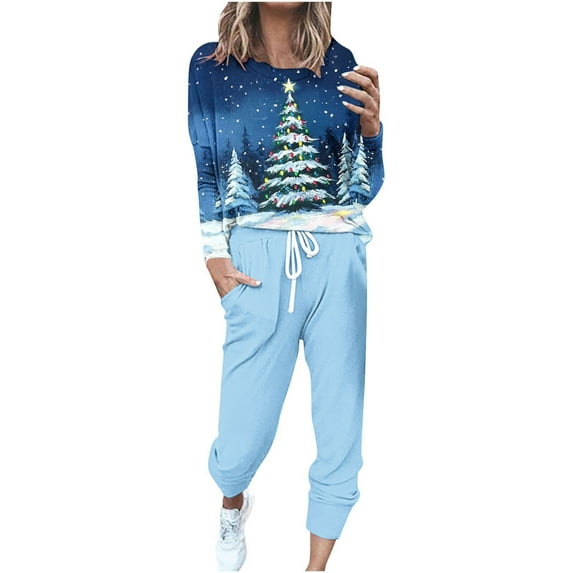 Posijego Women 2 Piece Outfit Plus Size Tracksuit Long Sleeve Crewneck Pullover Top Sweatpants Sweatsuit Lounge Set