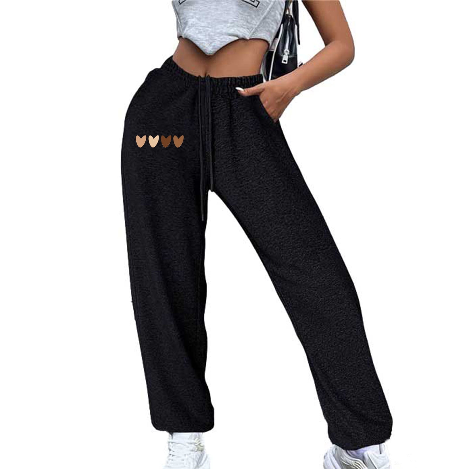 Posijego Women Fleece Lined Sweatpants 2023 Christmas Thick Warm High