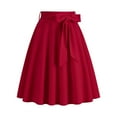 thumbnail image 1 of Posijego Women's 50s Midi Skirts High Waist Casual A-Line Flowy Skirt Knee Length Skater Flared Skirt, 1 of 4