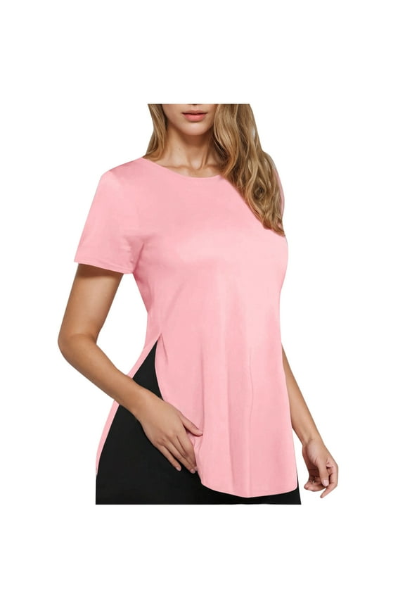 Women's Athletic Tee Short Sleeve Shirts Soft Workout Tops Slim Gym Running Yoga T-Shirts