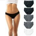 thumbnail image 1 of Posijego Women's Bikini Underwear 5 Pack High Cut Breathable Cotton Soft Hipster Panties for Women, 1 of 8