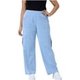 thumbnail image 1 of Posijego Women's Cargo Jeans Elastic High Waist Wide Leg Baggy Denim Pants Trendy Jean Pants with Pockets XL-4XL, 1 of 4