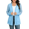 thumbnail image 1 of Posijego Women's Chiffon Cardigans See Through Long Sleeve Open Front Cardigan Lightweight Summer Cardigans with Pockets, 1 of 6
