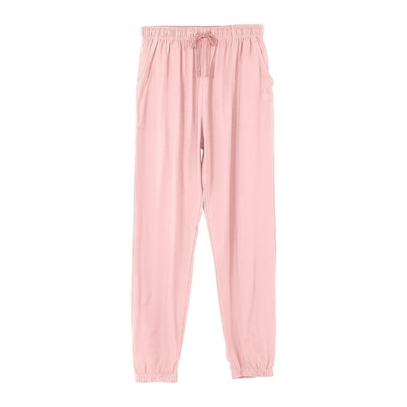 Posijego Women's Cotton Joggers Drawstring Elastic Waist Sweatpants Lightweight Workout Running Pants