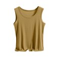 thumbnail image 1 of Posijego Women's Cotton Tank Tops Plus Size Pajama Tops Plain Basic Sleeveless Tank Tees Undershirts for Women, 1 of 5