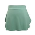 thumbnail image 1 of Posijego Women's Dance Mini Skirt Elastic Waist Pull On Wrap Hip Gymnastics Short Skirt Adult Skirt for Women, 1 of 5