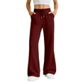 thumbnail image 1 of Posijego Women's Flare Sweatpants High Waist Mid Waist Drawstring Loose Casual Running Sweat Pants with Pockets, 1 of 8