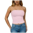 thumbnail image 1 of Posijego Women's Going out Tube Tops Trendy Summer Strapless Bandeau Shirts Summer Cropped Tank Tops Sleeveless Shirts, 1 of 5
