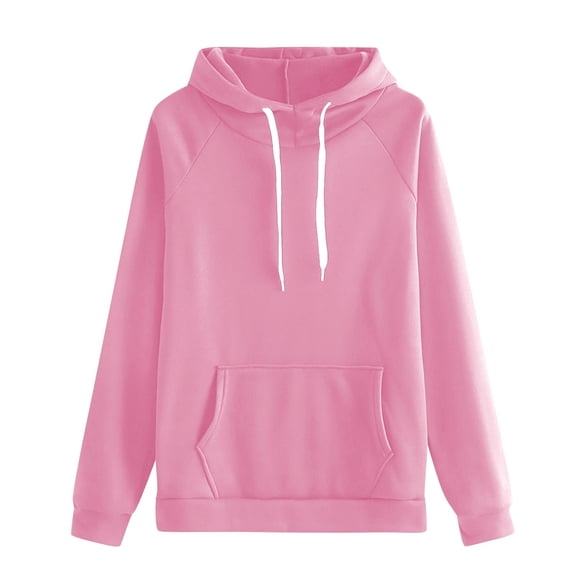 Posijego Women's Hoodie Fall Winter Long Sleeve Trendy Hooded Sweatshirts Plain Pullover Tops with Pocket