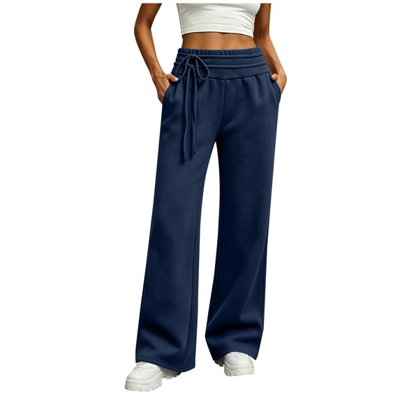Posijego Women's Jogger Pants High Waisted Straight Leg Lightweight Solid Color Workout Pants Running Pants with Pockets