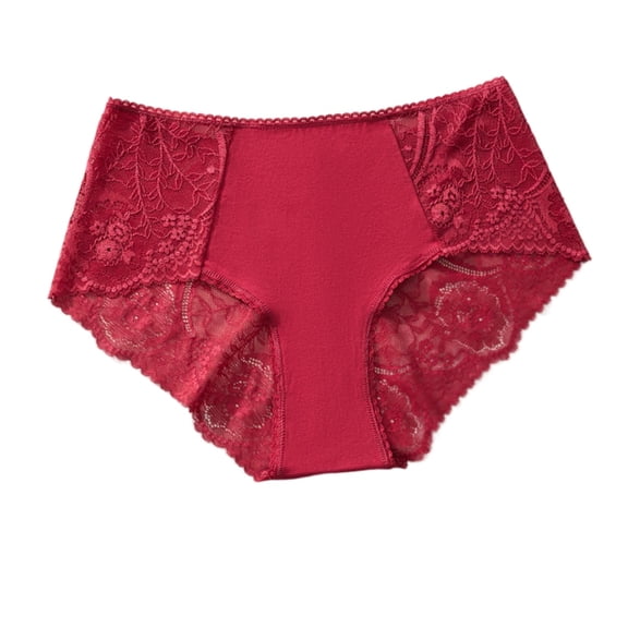 Posijego Women's Lace Panties Briefs Panties Mid Waist High Cut Stretch Breathable Comfortable No Show Underwear