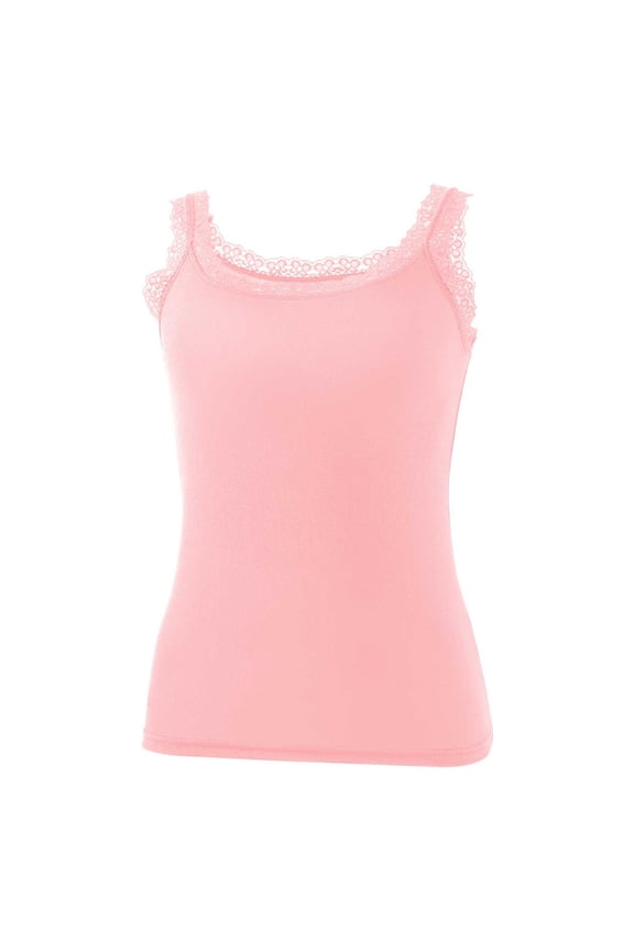 Women's Lace Tank Tops Slim Basic Undershirts Stretch Spaghetti Strap Camisole Tops for Women