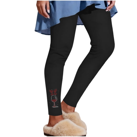 Posijego Women's Leggings Christmas Printed High Waist Stretch Lightweight Plus Size Bottom Leggings for Women