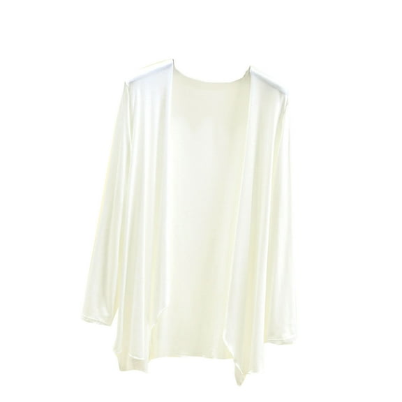 Posijego Women's Long Sleeve Cardigan Lightweight Open Front Solid Color Soft Casual Outerwear Spring Fall Clothes