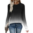 thumbnail image 1 of Posijego Women's Long Sleeve Shirts Spring Fall Basic Tee Shirt Casual Loose Tunic Tops Trendy Blouses, 1 of 8