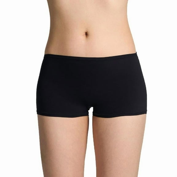 Posijego Women's Mid Rise Boyshorts Boxer Shorts Solid Color Soft Not Show Elastic Comfortable Underwear for Ladies