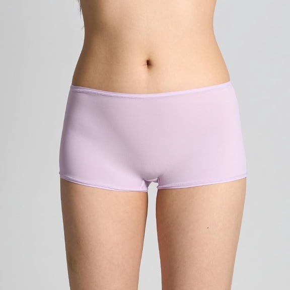 Posijego Women's Mid Rise Boyshorts Boxer Shorts Solid Color Soft Not Show Elastic Comfortable Underwear for Ladies