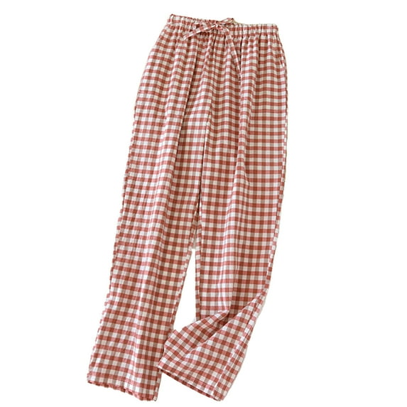 Posijego Women's Pj Lounge Pants Elastic Waist Wide Leg Pajama Pants Comfy Casual Sleep Pants for Women