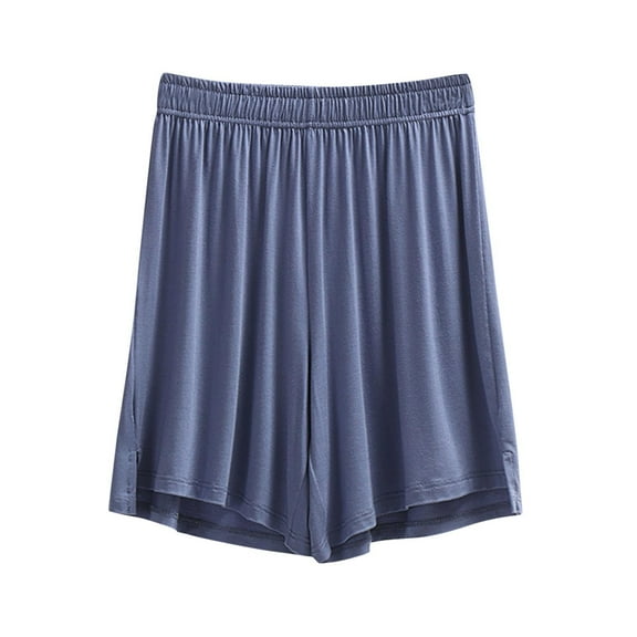 Posijego Women's Pj Pajama Shorts Solid Color Soft Stretch Comfy Wide Leg Casual Sleepwear Shorts for Ladies