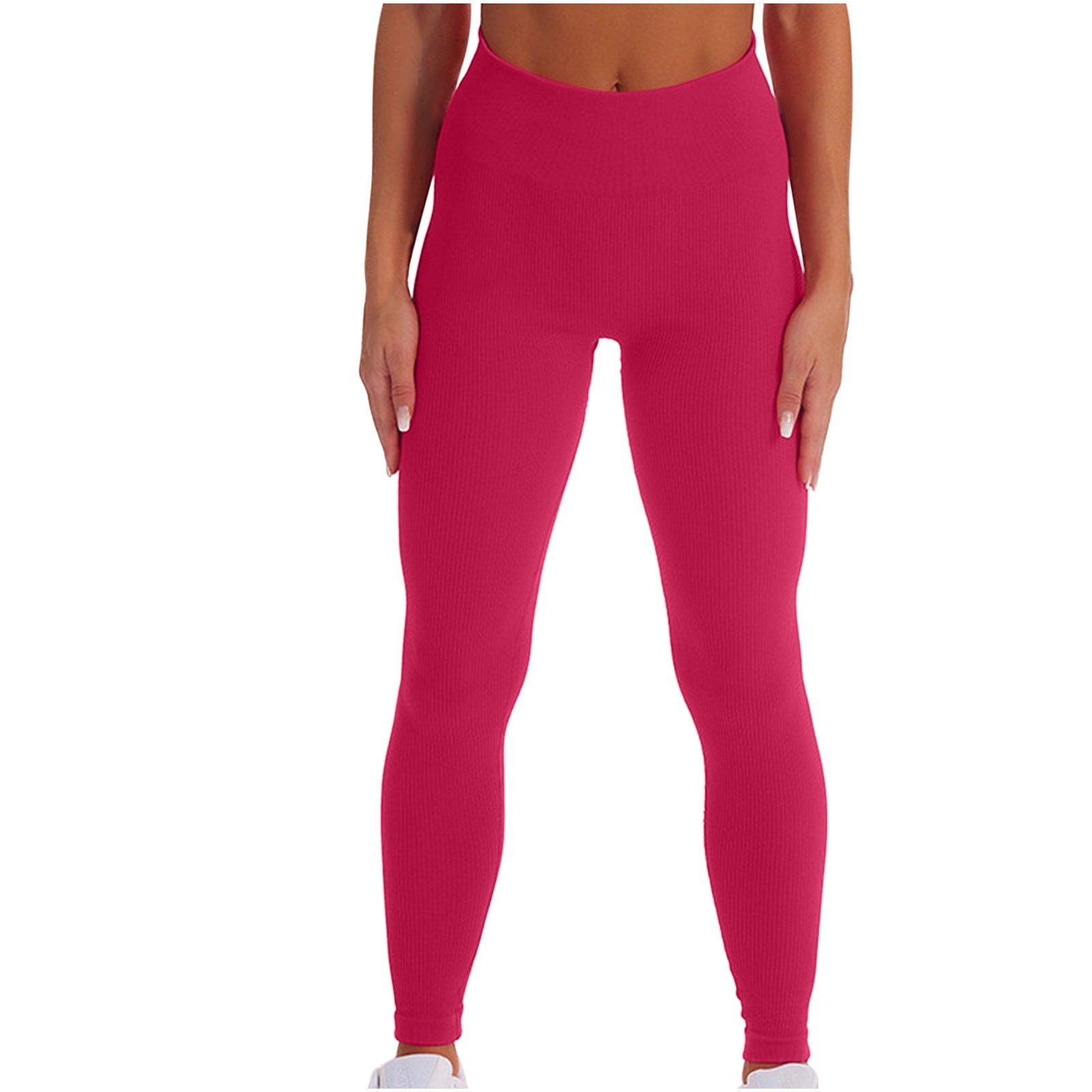 Posijego Women's Ribbed Leggings High Waist Womens Athletic Workout