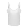 thumbnail image 1 of Posijego Women's Ribbed Tank Tops Running Workout Camisole Tops Built in Bra Athletic Yoga Tanks Shirt, 1 of 5