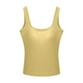 thumbnail image 1 of Posijego Women's Ribbed Tank Tops Running Workout Camisole Tops Built in Bra Athletic Yoga Tanks Shirt, 1 of 5