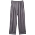 thumbnail image 1 of Posijego Women's Silk Satin Pajama Pants Elastic Waist Wide Leg Loose Casual Lounge Pants for Women, 1 of 4