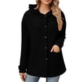 thumbnail image 1 of Posijego Women's Spring Jackets Long Sleeve Hooded Knit Casual Jacket Lightweight Soft Outerwear with Pockets, 1 of 7